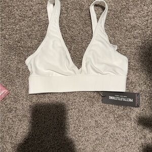 PrettyLittleThing White Bathing suit top